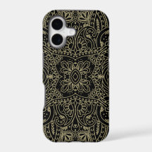 Bonito preto e Dourado Mehndi