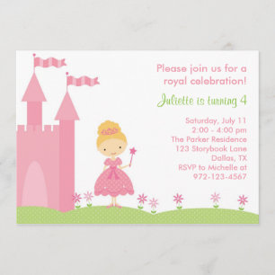 Bonito Princesa Aniversário Convite
