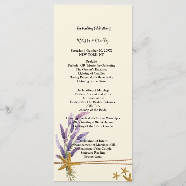 bonito Programa de cerimônia simples de estrelas (Frente)