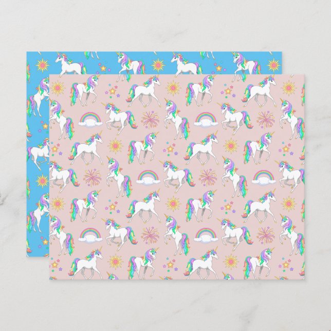 Bonito Rainbow Unicorns (Frente/Verso)