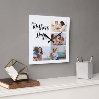 Bonito Relógio de Parede do Dia das Mães