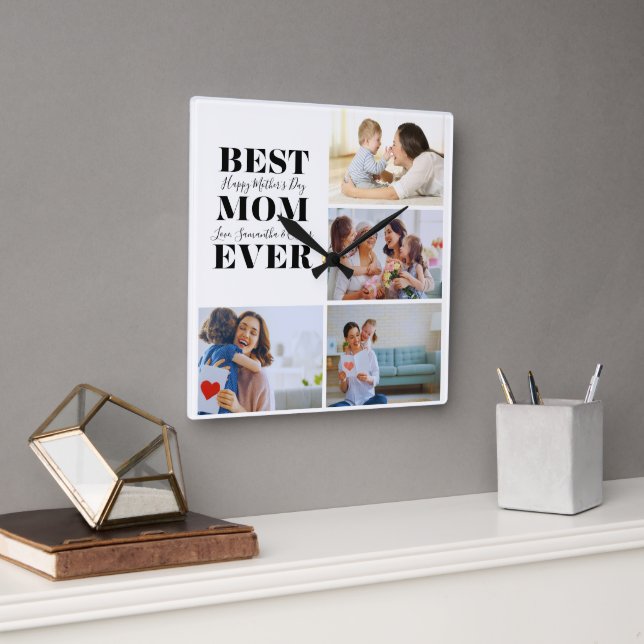 Bonito Relógio de Parede do Dia das Mães (Escritório)