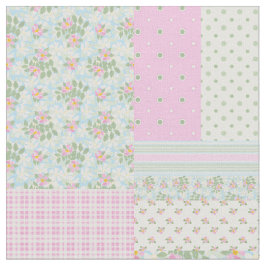 Bonito Rosy Posy Dog Rosas Faux Patchwork Tecido
