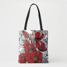 Bonito Saco de Tote Floral