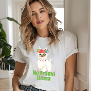 Bonito Sem Drama Llama Com Coroa Floral