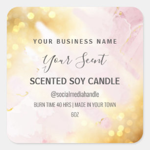 Bonito Shimmering De Etiquetas De Velas De Soja, R