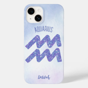 Bonito Símbolo Astrologico Aquário Roxo Personaliz