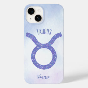 Bonito símbolo de astrologia Taurus, roxo persona
