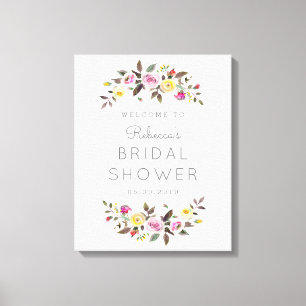 Bonito sinal de Canvas de boas-vindas