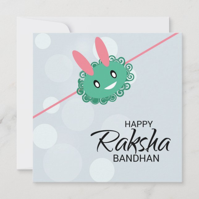 Bonito sorriso feliz Raksha Bandhan (Frente)