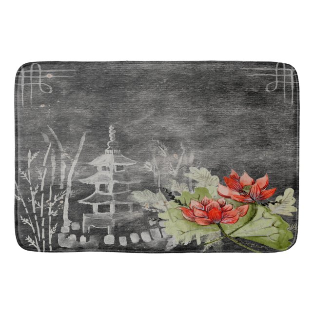 Bonito tapete de banho asiático (Frente)