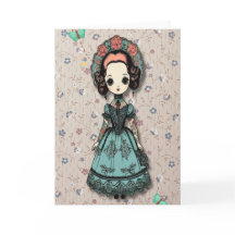 Bonito Tatuagem com Cartão Menina sem Texto