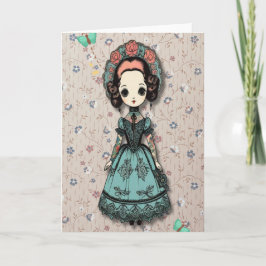 Bonito Tatuagem com Cartão Menina sem Texto