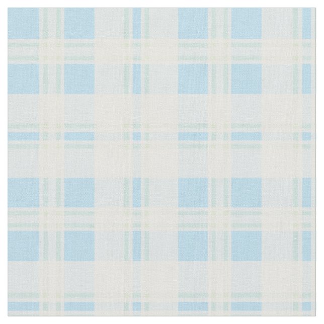 Bonito Tecido Azul, Verde, Xadrez Branca de Posse (Detalhe)