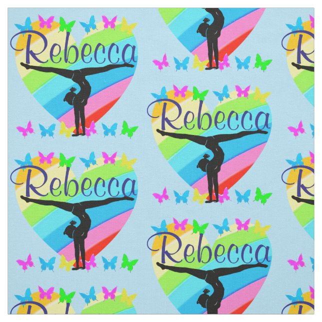 BONITO TECIDO GINÁSTICO PERSONALIZADO AZUL (Modelo)