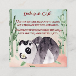 Bonito Tumbing Panda Gênero Convite para Chá de fr