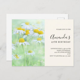 Bonito visitas em um Convite de Aniversário de Cam