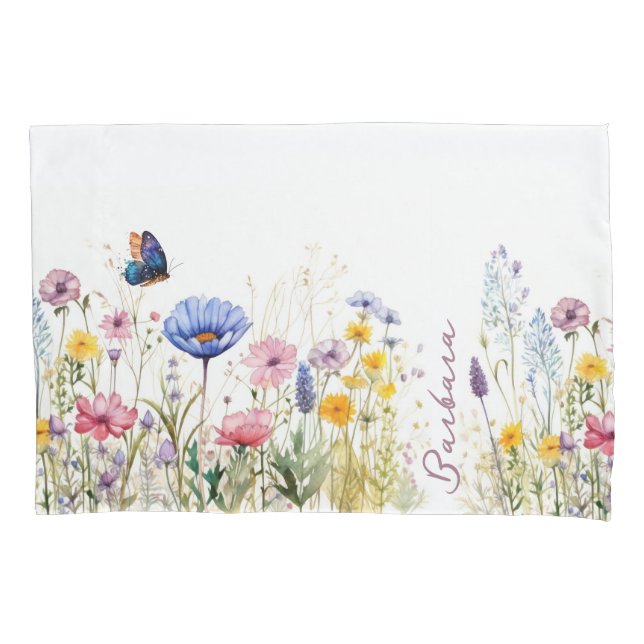 Bonito Watercolor Wildflower Script Personalizado (Frente)