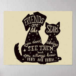 Bonitos 'Amigos São Como Estrelas' Poster
