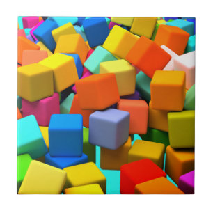 Bonitos Cubos Coloridos Abstrato