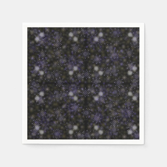 Bonitos Flocos de Neve, guardanapos de férias (Frente)