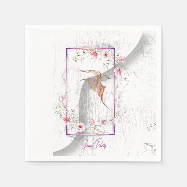 Bonitos guardanapos de papel de festa (Frente)