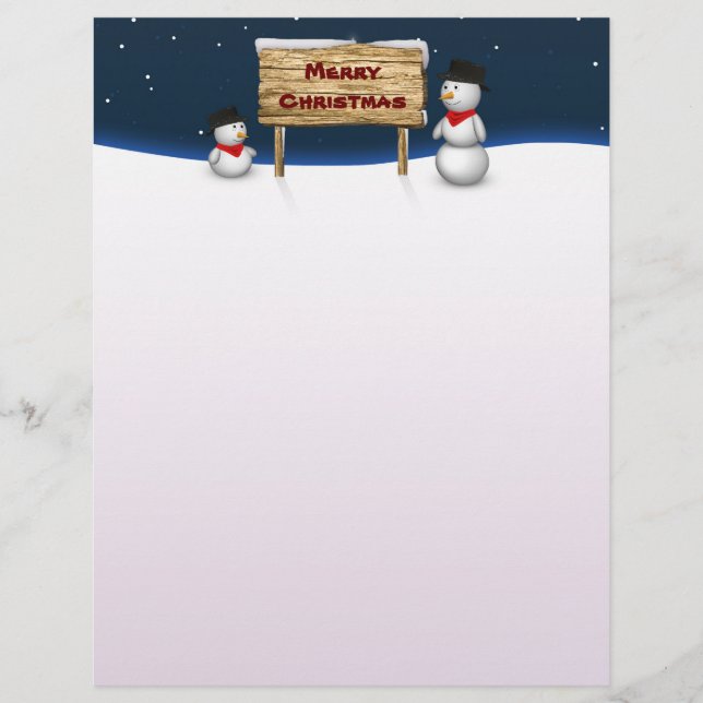 Bonitos Snowmen desejando Feliz Natal (Frente)