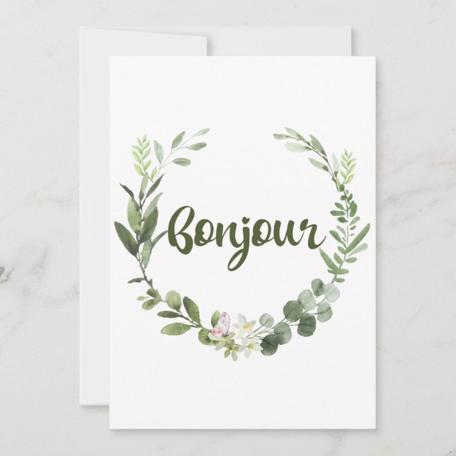 Bonjour Hello French (Frente)