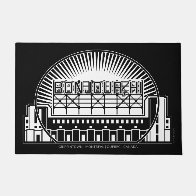 Bonjour, tapete de porta alta (Frente)