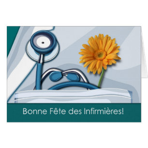 Bonne Fête des Infirmières. Cartão de Dia das Enfe