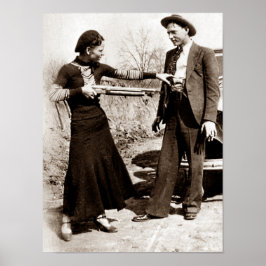Bonnie e Clyde Fooling cerca de 1934 Poster