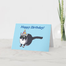 Bons Cartões De Aniversário Do Festa De Gato