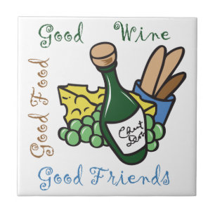 Bons comida e amigos do vinho