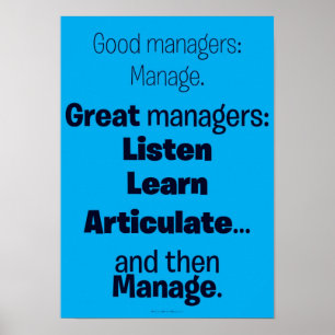 Bons/grandes gerentes do poster inspirador -