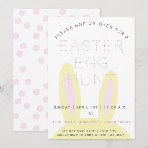 Bons Ouvidos  Convite Para Caça De Ovos De Pásco
