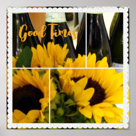 Bons tempos - Poster de flores sunflores