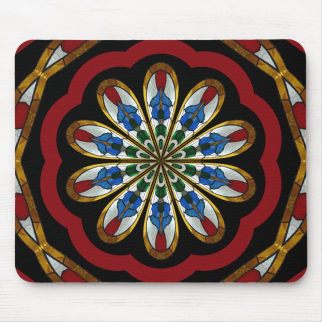Bonsai Glass Kaleidoscópio Mousepad (Frente)