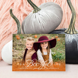 Boo Belo Cartão com fotos Plana do Halloween