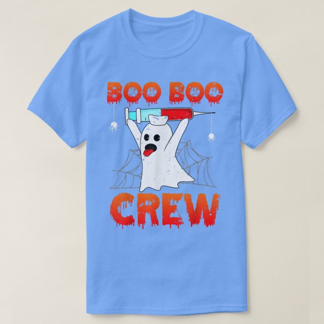 Boo Boo Crew Camisa Fantasma Dia de as Bruxas engr (Frente do Design)