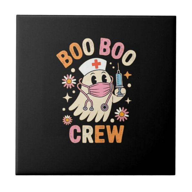 Boo Boo Crew Halloween Ghost Nurse Essential T-Shi (Frente)