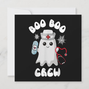 Boo Boo Crew Nurse Ghost Dia de as Bruxas engraçad