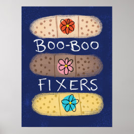 Boo-Boo Fixer Bandaids Poster Wall Art