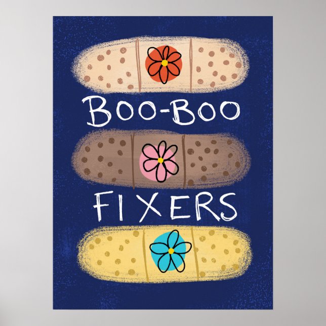 Boo-Boo Fixer Bandaids Poster Wall Art (Frente)