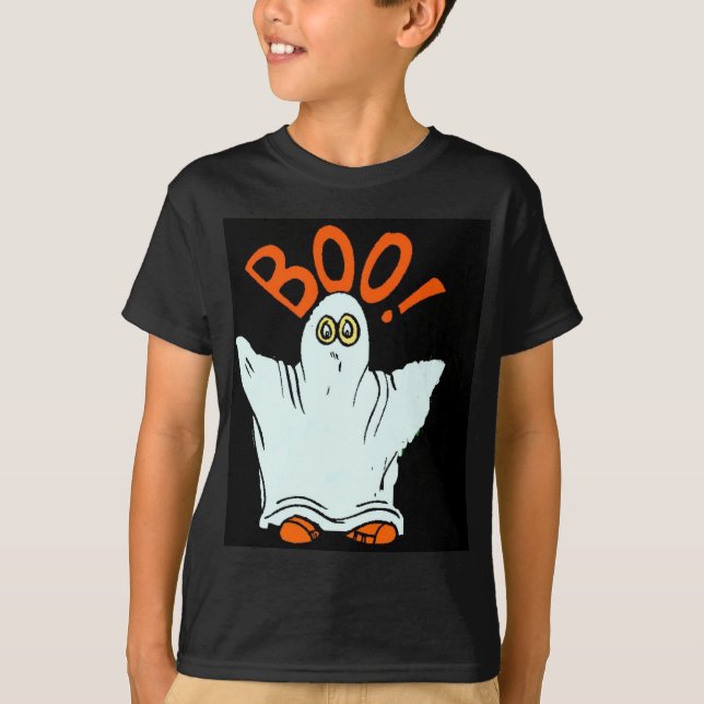 Boo! Camiseta Infantil Escura (Frente)