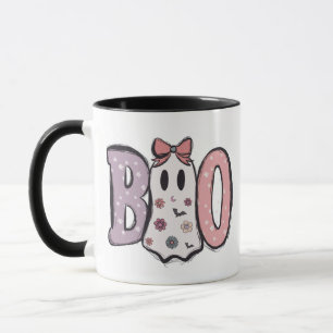 Boo - Caneca Moderna de Halloween com Fantasma Fof