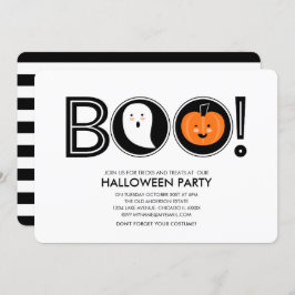 Boo! Convite para Festas de Halloween