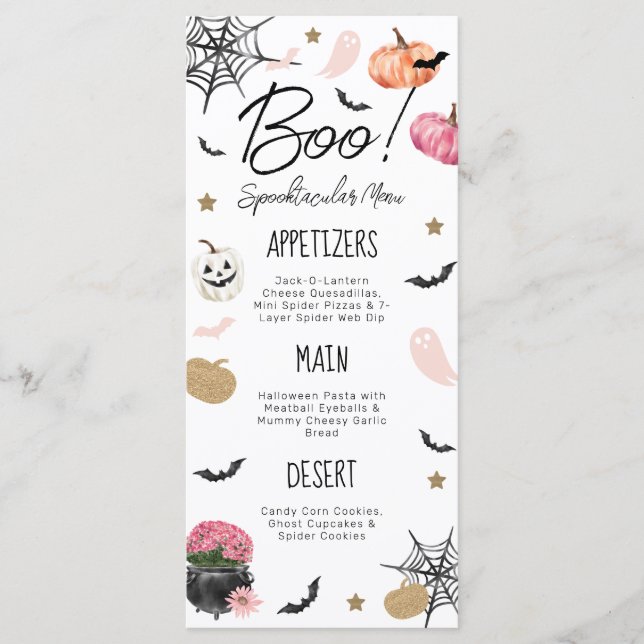 Boo Divertido! Menu Spooktacular de Halloween de A (Frente)