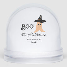 Boo é Halloween do nome da família, fantasma laran