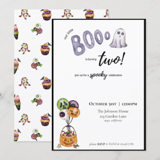 Boo é o convite de dois de aniversário