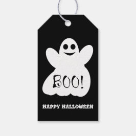 Boo! Etiqueta do presente do fantasma do Halloween